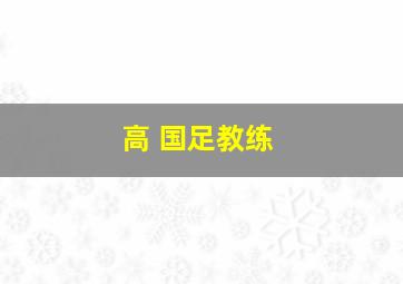 高 国足教练